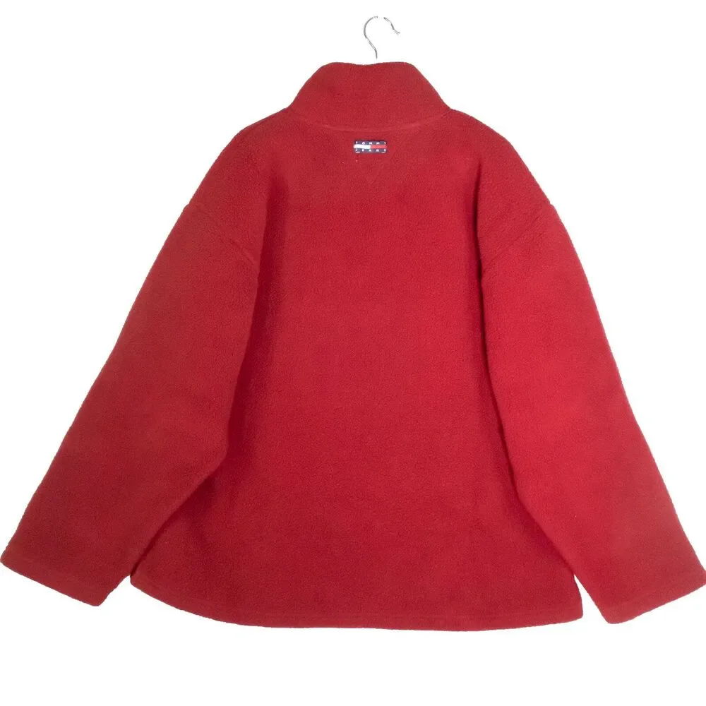 Vintage 90's Tommy Jeans Hilfiger USA Fleece Pullover Hip Hop Size XL